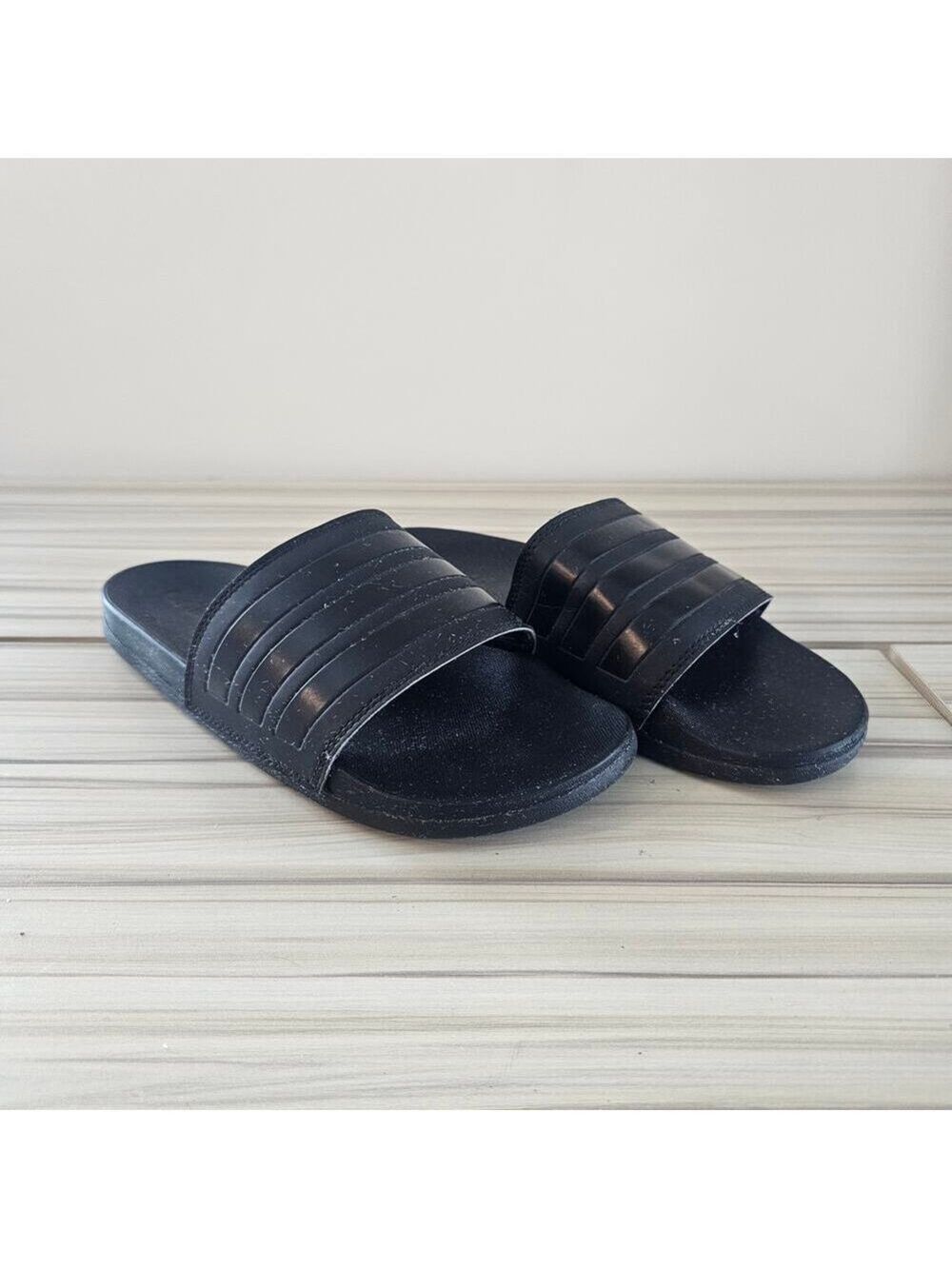 Adidas Men's Black Slip-ons Slides Size 6